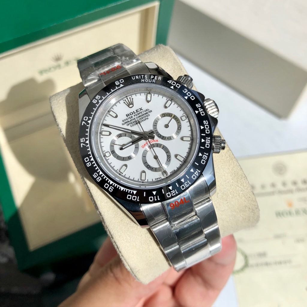 Rolex Daytona Chronograph Luxury Watch, 40mm Stainless Steel Case, Caliber 4130 Movement, Stainless Steel Oyster Bracelet