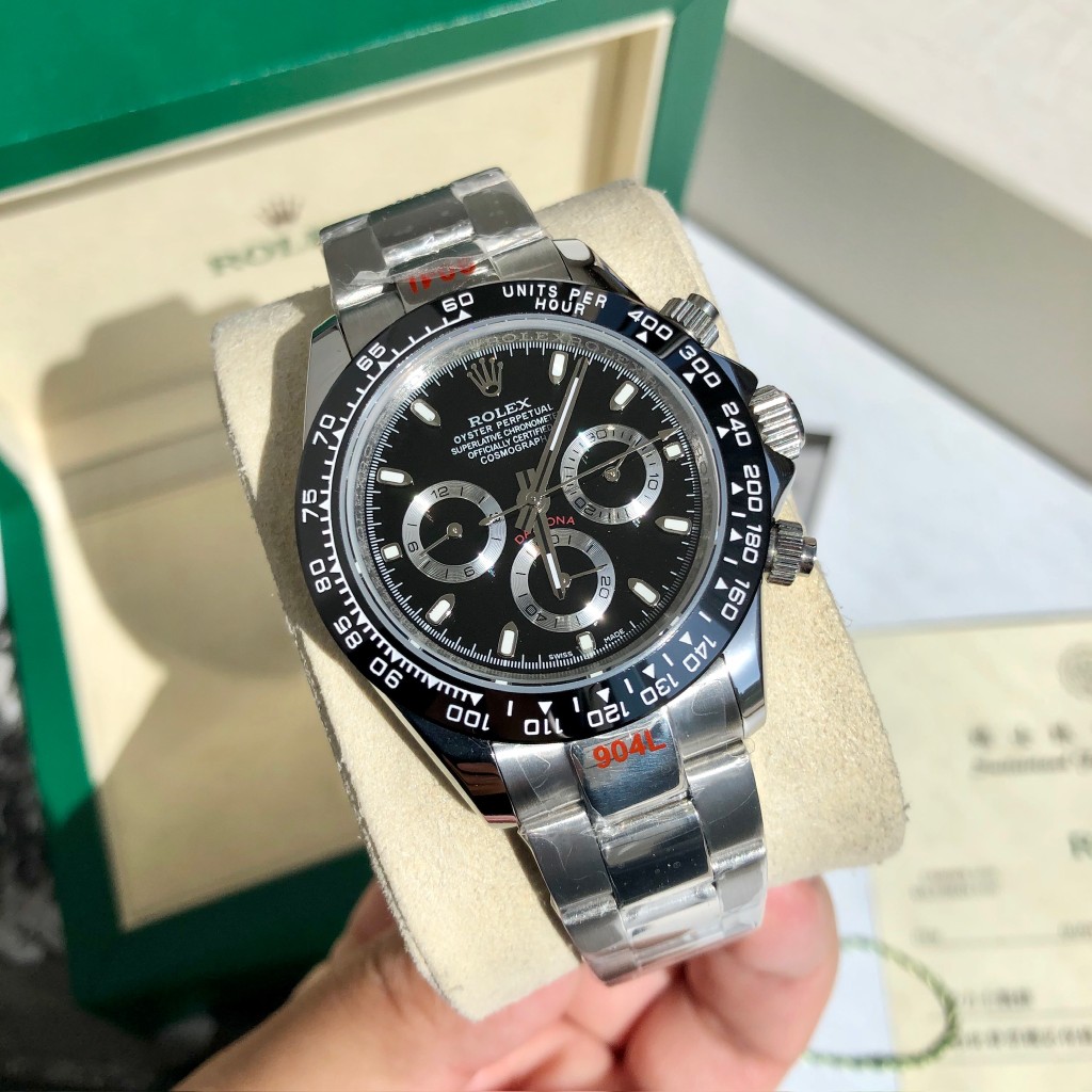 Rolex Daytona Chronograph Luxury Watch, 40mm Stainless Steel Case, Caliber 4130 Movement, Stainless Steel Oyster Bracelet