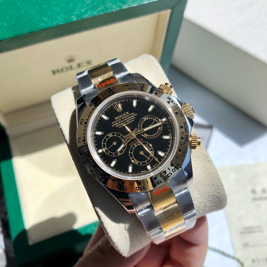 Rolex Daytona Chronograph Luxury Watch, 40mm 18K Yellow Gold & Stainless Steel Case, Caliber 4130 Movement, 18K Yellow Gold & Stainless Steel Oyster Bracelet