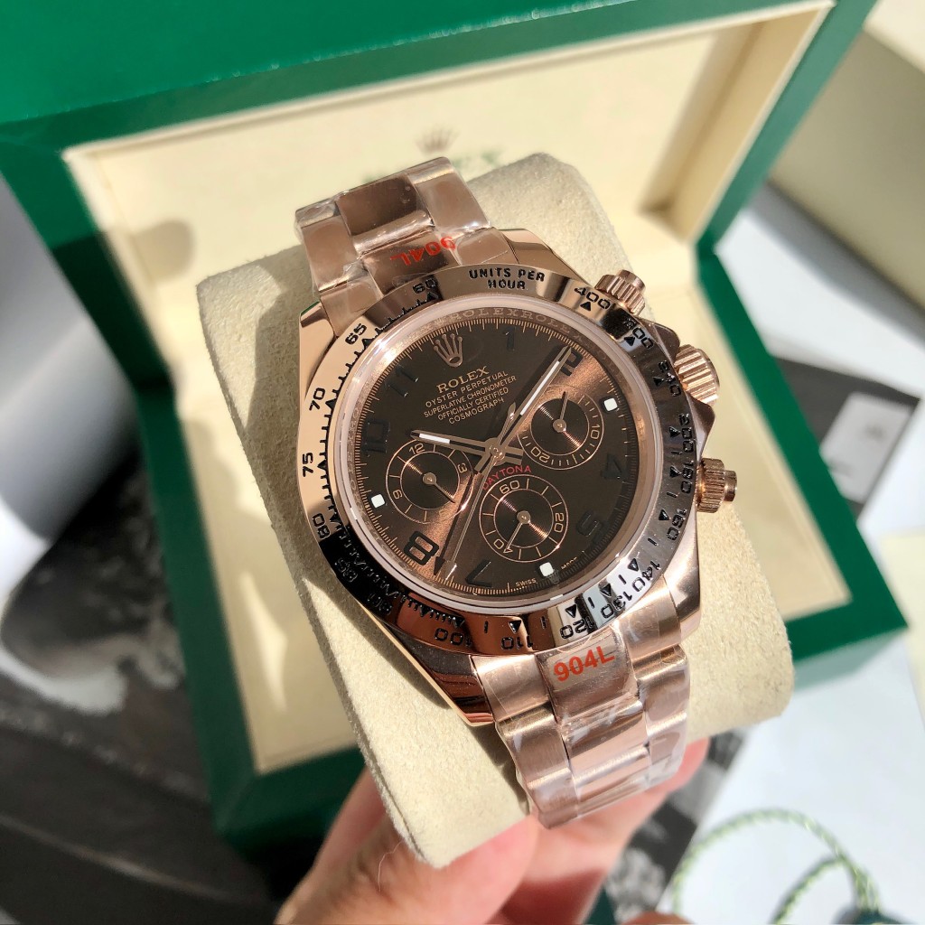 Rolex Daytona Chronograph Luxury Watch, 40mm Everose Gold Case, Caliber 4130 Movement, Everose Gold Oyster Bracelet