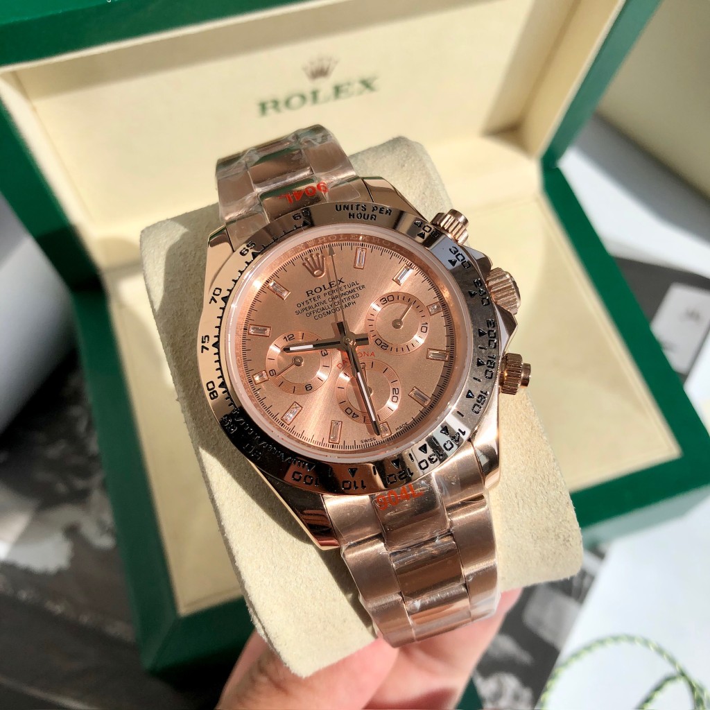 Rolex Daytona Chronograph Luxury Watch, 40mm Everose Gold Case, Caliber 4130 Movement, Everose Gold Oyster Bracelet