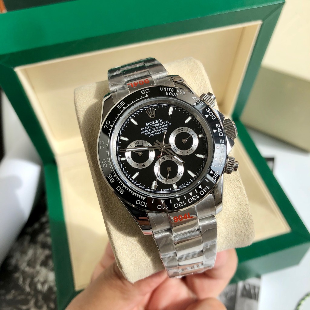 Rolex Daytona Chronograph Luxury Watch, 40mm Stainless Steel Case, Caliber 4130 Movement, Stainless Steel Oyster Bracelet