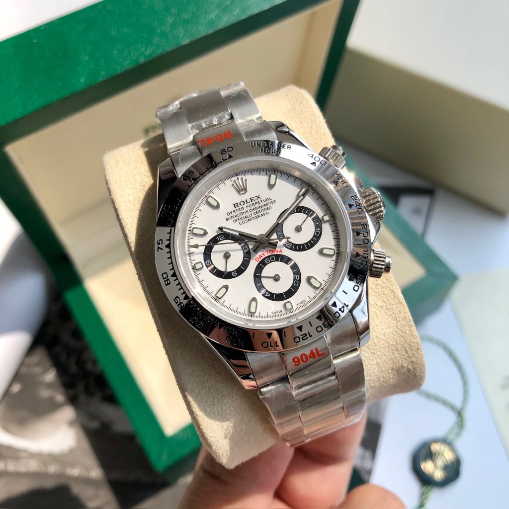 Rolex Daytona Chronograph Luxury Watch, 40mm Stainless Steel Case, Caliber 4130 Movement, Stainless Steel Oyster Bracelet