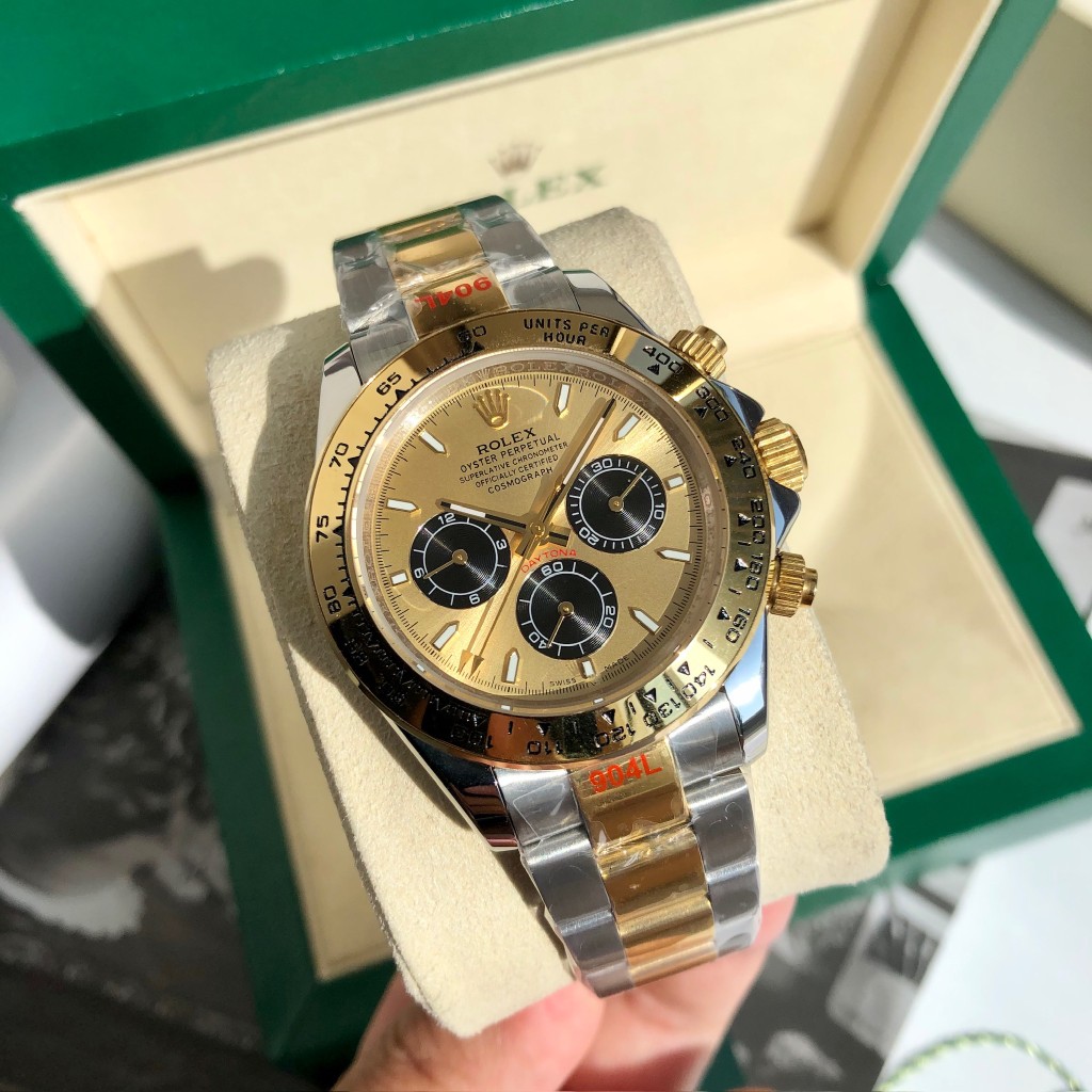 Rolex Daytona Chronograph Luxury Watch, 40mm 18K Yellow Gold & Stainless Steel Case, Caliber 4130 Movement, 18K Yellow Gold & Stainless Steel Oyster Bracelet