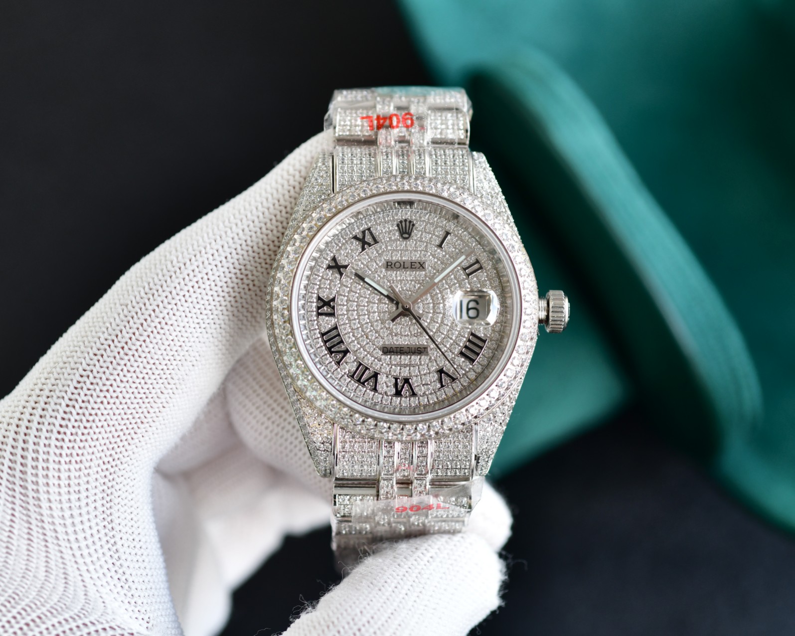 Rolex Datejust Luxury Watch, 41mm Stainless Steel Case with Diamond Bezel, Calibre 3235 Movement, Diamond - Set Jubilee Bracelet (Roman Numeral Dial)
