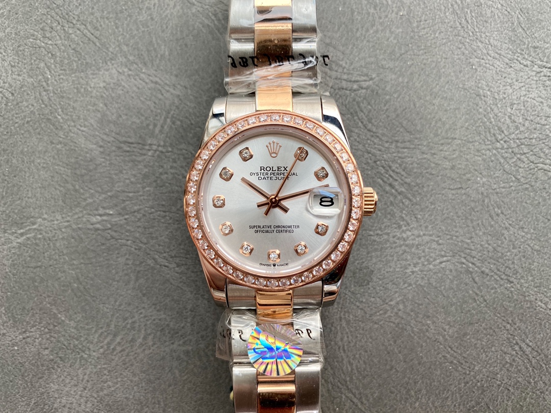 Rolex Datejust Luxury Watch, 31mm Stainless Steel & 18K Rose Gold Case, Calibre 2235 Movement, Two - Tone Jubilee Bracelet with Diamond Bezel and Markers