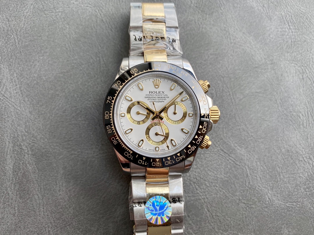 Rolex Cosmograph Daytona Luxury Watch, 40mm Stainless Steel & 18K Gold Case with Ceramic Bezel, Calibre 4130 Movement, Two - Tone Oyster Bracelet