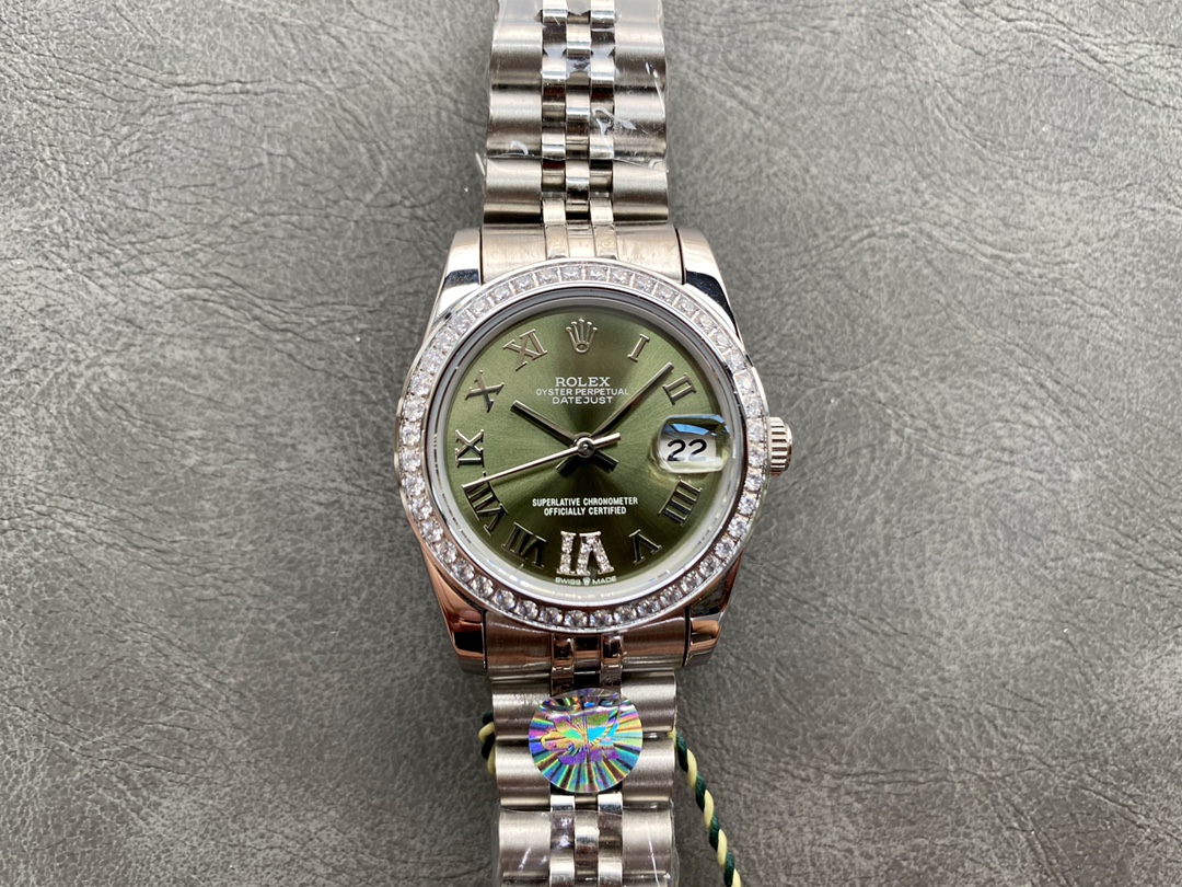 Rolex Datejust Luxury Watch, 31mm Stainless Steel Case, Calibre 2235 Movement, Stainless Steel Jubilee Bracelet with Diamond Bezel