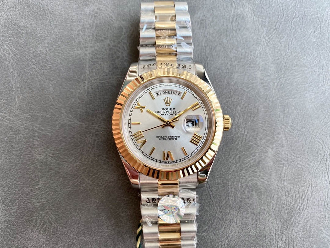 Rolex Day - Date Luxury Watch, 40mm Stainless Steel & 18K Gold Case, Calibre 3255 Movement, Two - Tone President Bracelet