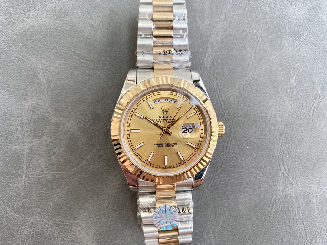 Rolex Day - Date Luxury Watch, 40mm Stainless Steel & 18K Gold Case, Calibre 3255 Movement, Two - Tone President Bracelet