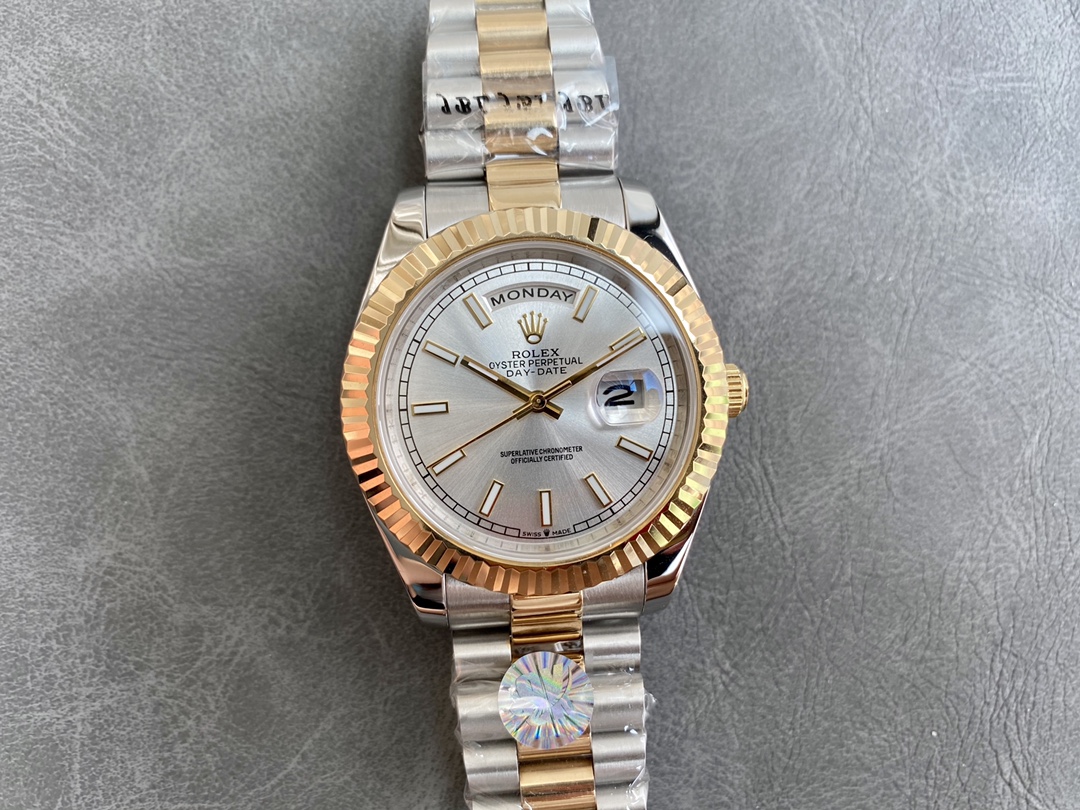 Rolex Day - Date Luxury Watch, 40mm Stainless Steel & 18K Gold Case, Calibre 3255 Movement, Two - Tone President Bracelet