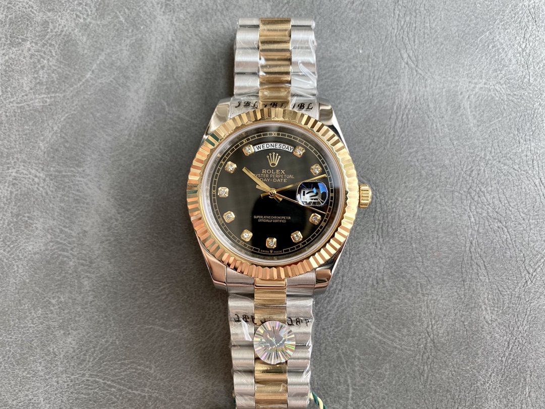 Rolex Day - Date Luxury Watch, 40mm Stainless Steel & 18K Gold Case, Calibre 3255 Movement, Two - Tone President Bracelet