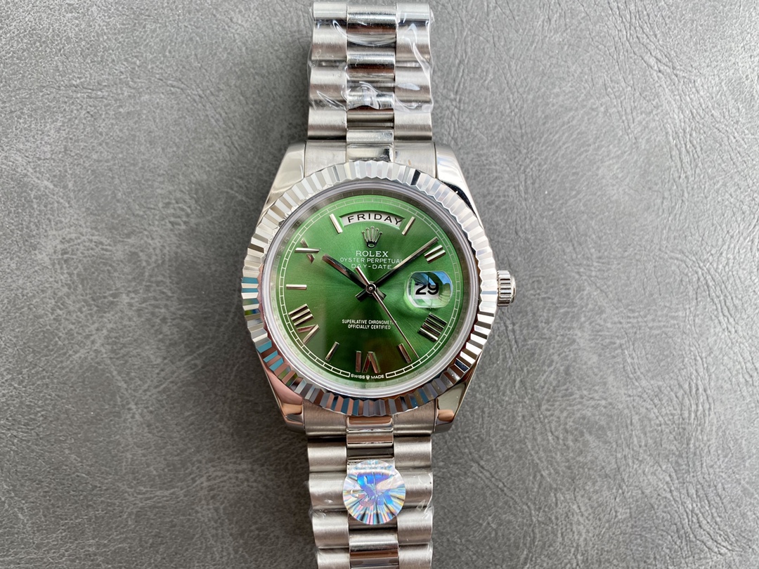 Rolex Day - Date Luxury Watch, 40mm Stainless Steel Case, Calibre 3255 Movement, Stainless Steel President Bracelet