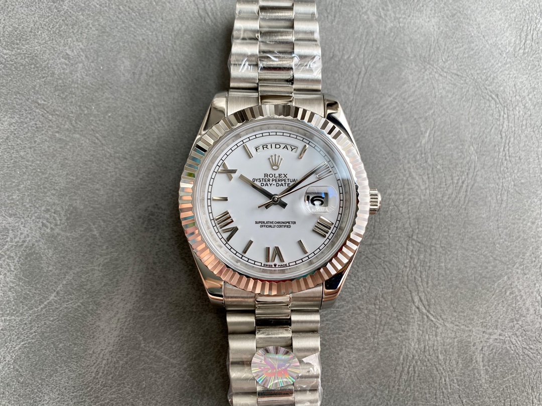 Rolex Day - Date Luxury Watch, 40mm Stainless Steel Case, Calibre 3255 Movement, Stainless Steel President Bracelet