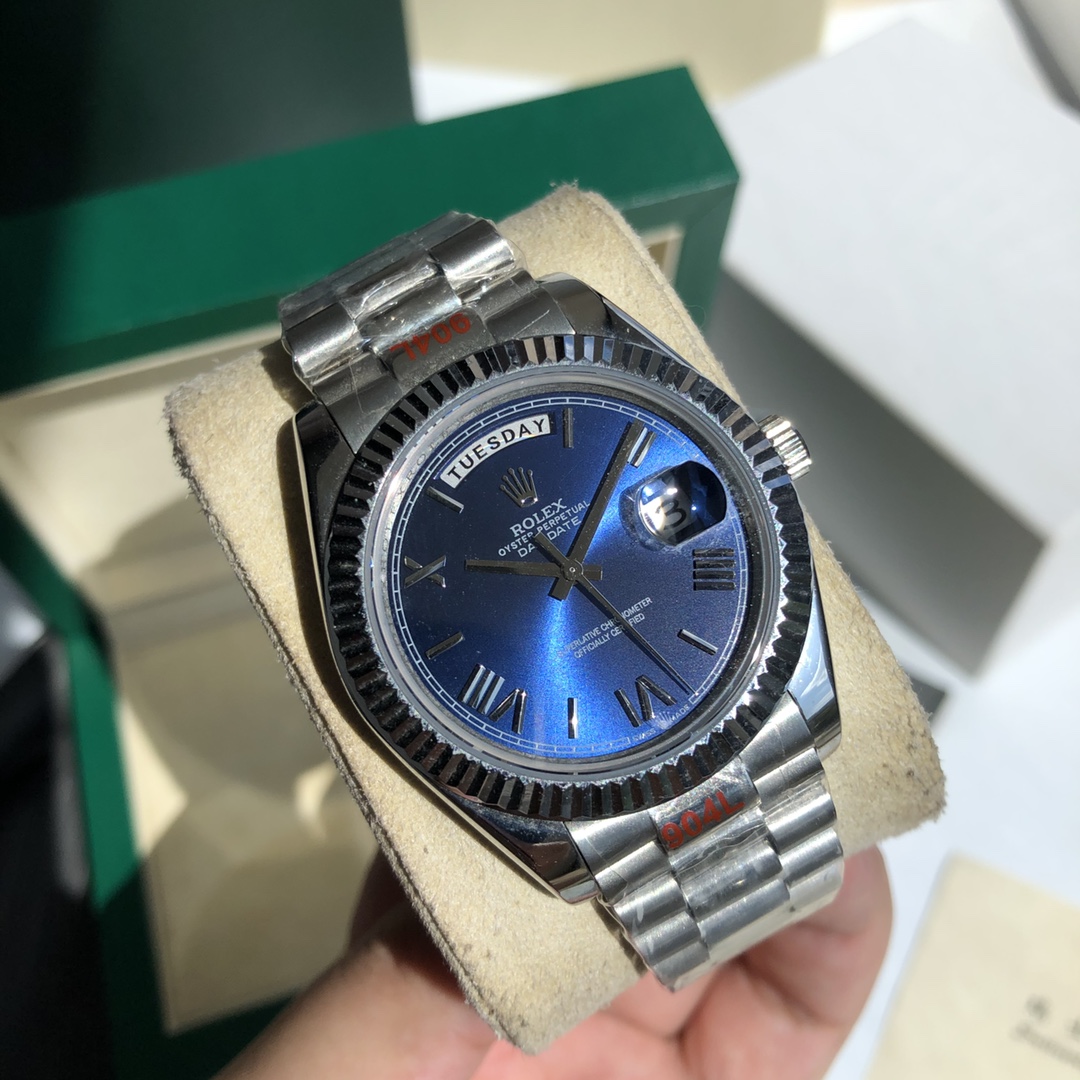 Rolex Oyster Perpetual Day - Date Luxury Watch, 41mm 904L Stainless Steel Case, Self - Winding Movement (Calibre 3255), 904L Stainless Steel President Bracelet