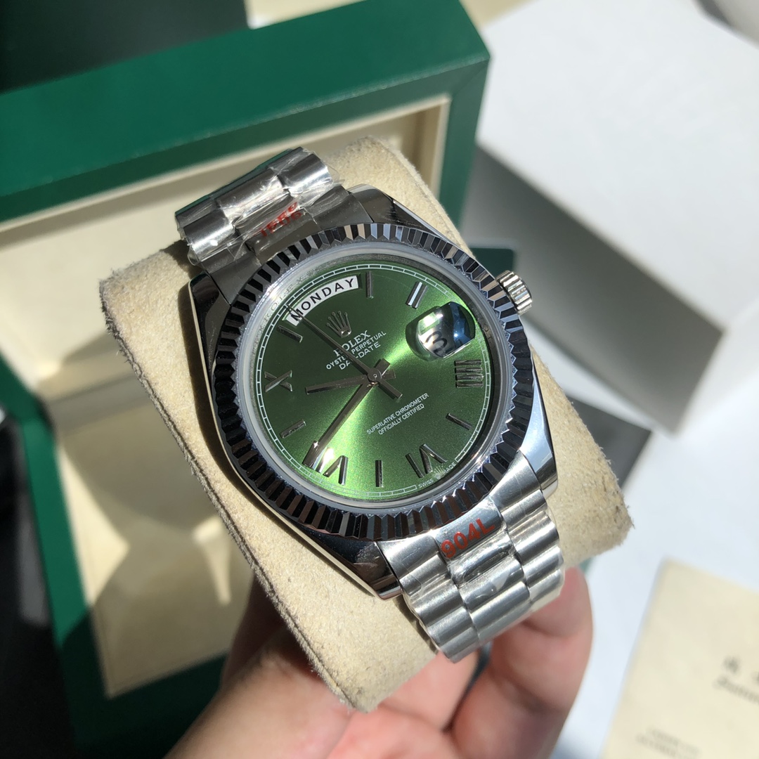 Rolex Oyster Perpetual Day - Date Luxury Watch, 41mm 904L Stainless Steel Case, Self - Winding Movement (Calibre 3255), 904L Stainless Steel President Bracelet