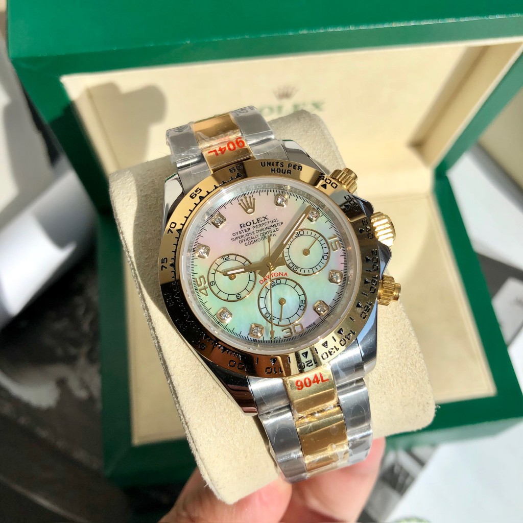 Rolex Daytona Chronograph Luxury Watch, 40mm Stainless Steel & 18K Yellow Gold Case, Caliber 4130 Movement, Stainless Steel & 18K Yellow Gold Oyster Bracelet