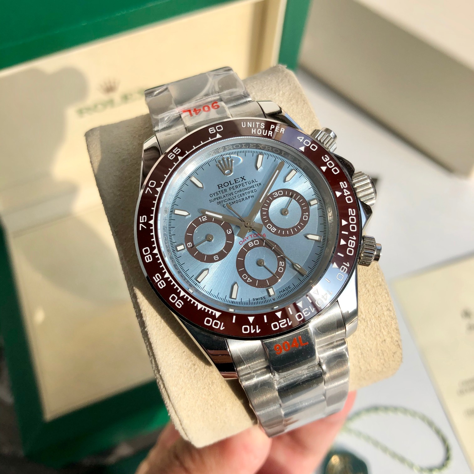 Rolex Daytona Chronograph Luxury Watch, 40mm 904L Stainless Steel Case, Caliber 4130 Movement, 904L Stainless Steel Oyster Bracelet