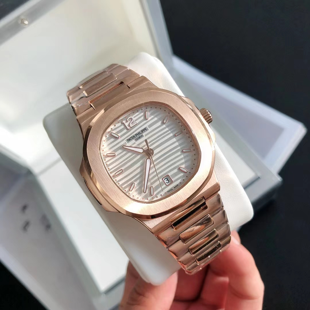 Patek Philippe Nautilus Luxury Watch, 40mm 18K Rose Gold Case, Caliber 324 SC Movement, 18K Rose Gold Bracelet