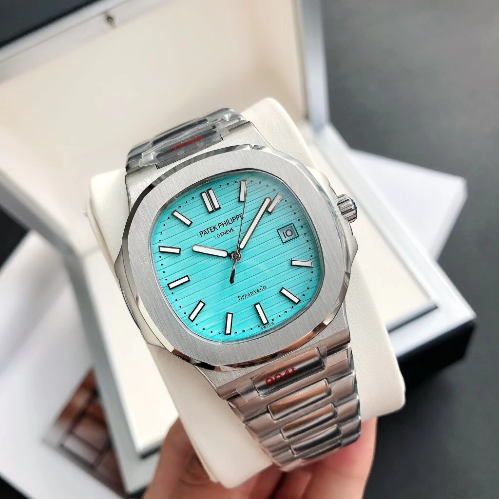 Patek Philippe Nautilus x Tiffany & Co. Luxury Watch, 40mm Stainless Steel Case, Caliber 324 SC Movement, Stainless Steel Bracelet