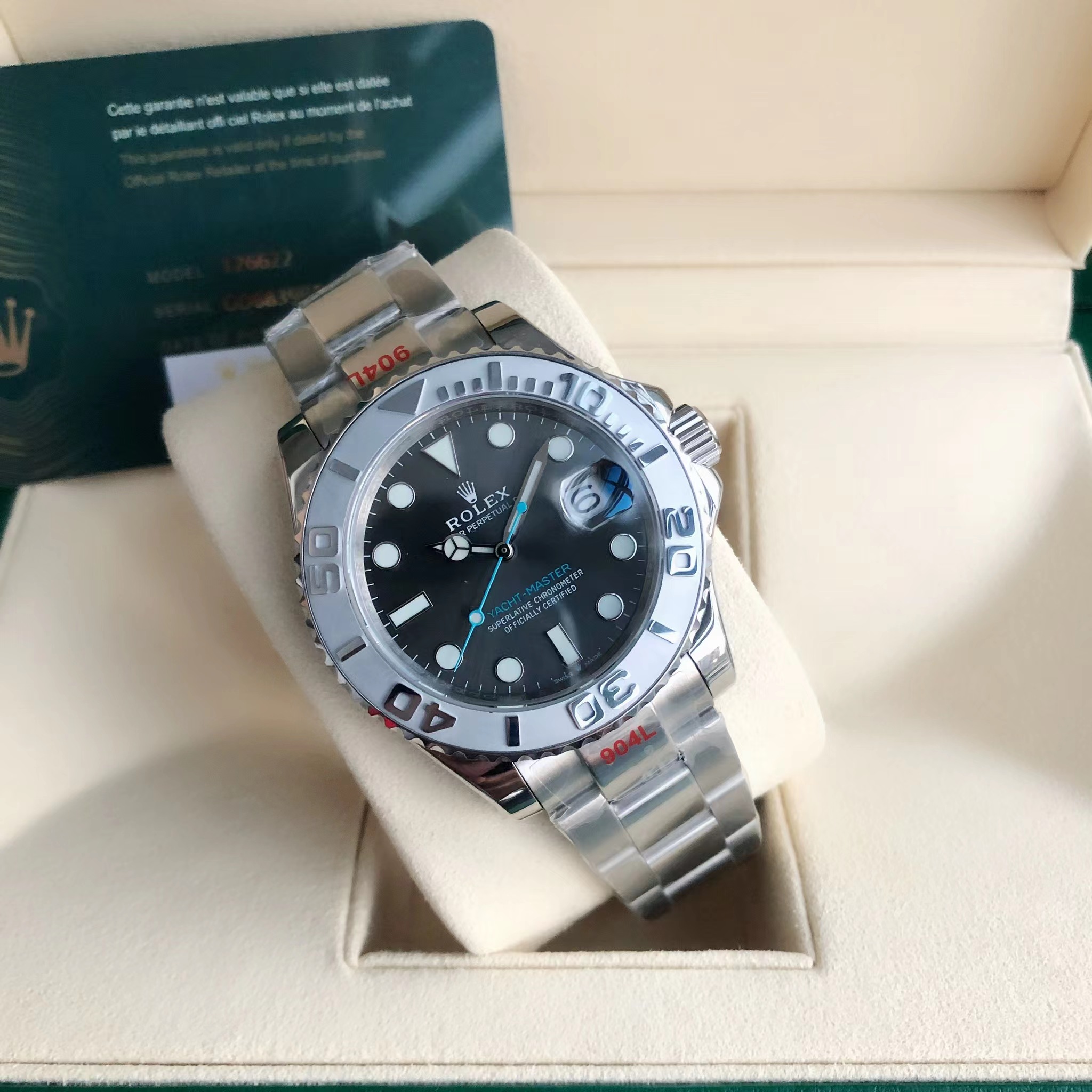 Rolex Yacht-Master Luxury Watch, 40mm Stainless Steel Case, Caliber 3235 Movement, Stainless Steel Bracelet