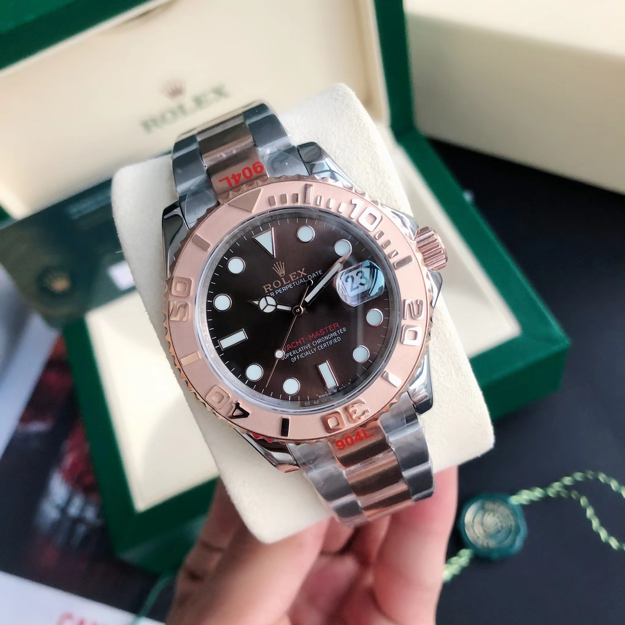 Rolex Yacht-Master Luxury Watch, 40mm Stainless Steel & 18K Rose Gold Case, Caliber 3235 Movement, Two-Tone Bracelet
