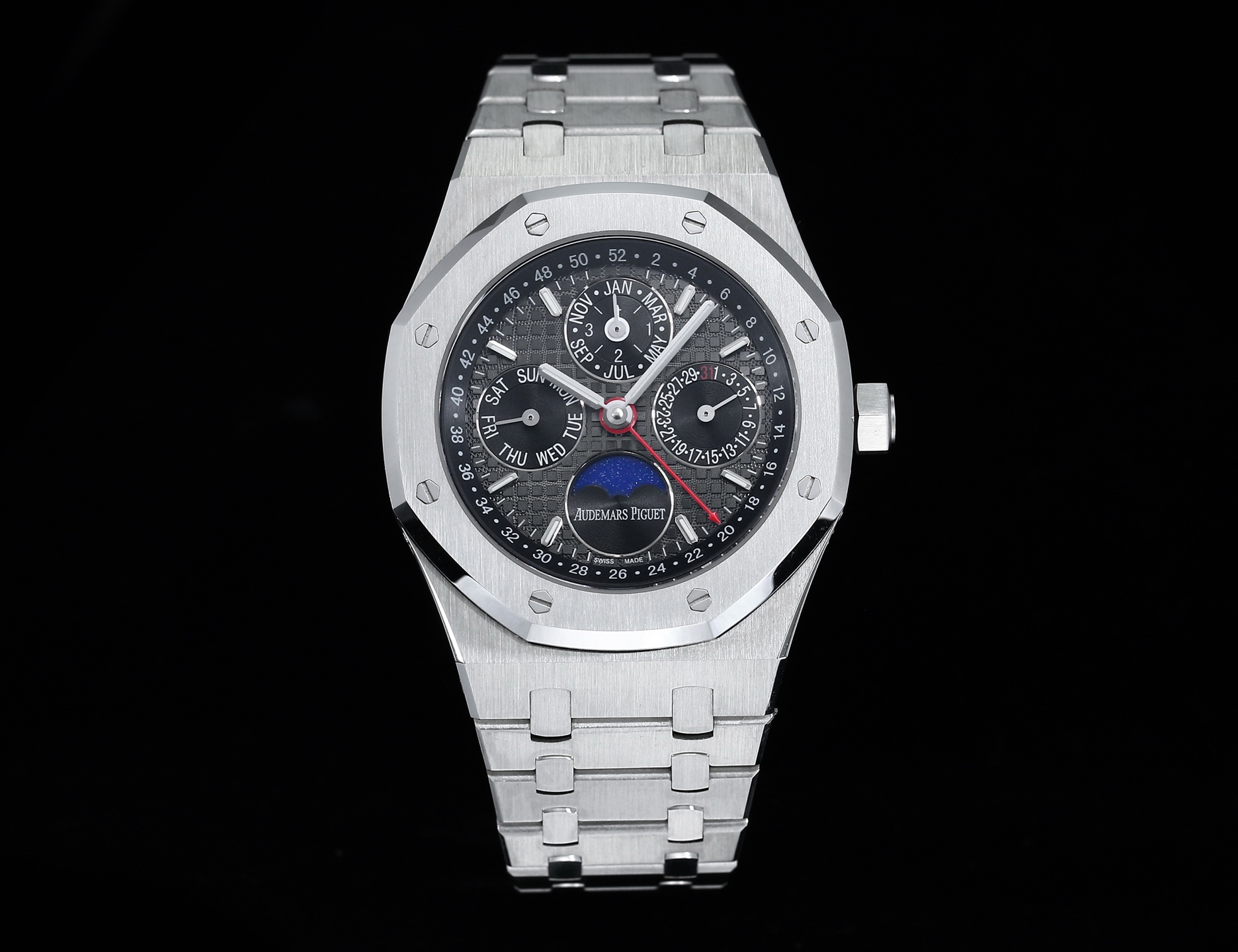 Audemars Piguet Royal Oak Perpetual Calendar Luxury Watch, 41mm Stainless Steel Case, Automatic Movement, Stainless Steel Bracelet