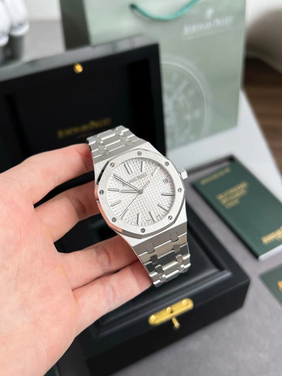 Audemars Piguet Royal Oak Luxury Watch, 41mm Stainless Steel Case, Calibre 4302 Automatic Movement, Stainless Steel Strap