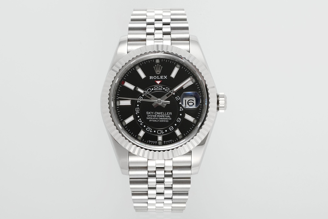 Rolex Sky - Dweller Luxury Watch, 42mm Oystersteel Case, Caliber 9001 Automatic Movement, Jubilee Oystersteel Strap