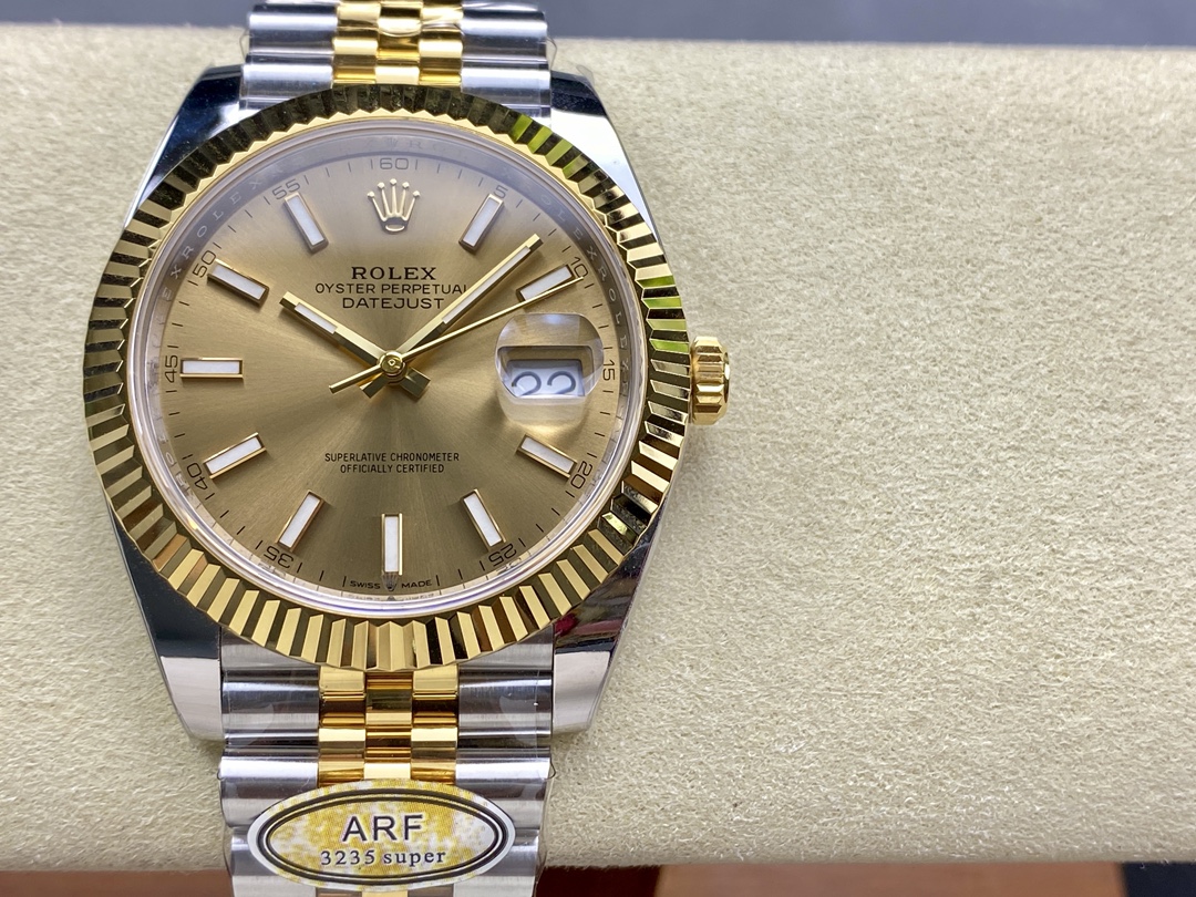 Rolex Oyster Perpetual Datejust 41mm Stainless Steel & 18K Yellow Gold Automatic Watch (Caliber 3235)
