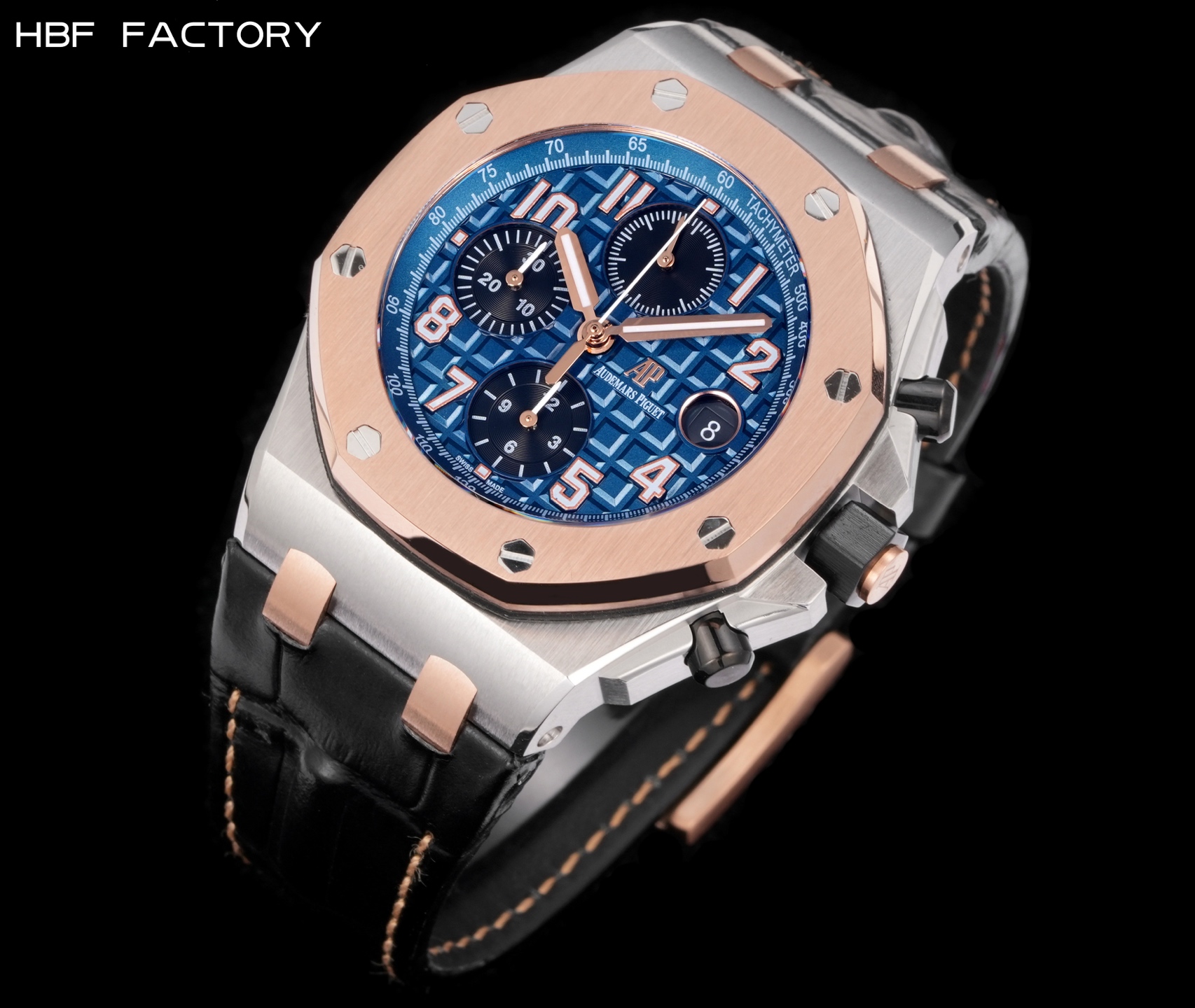 Audemars Piguet Royal Oak Offshore ~42mm Stainless Steel & 18K Rose Gold Automatic Chronograph Watch (Caliber 3126/3840)