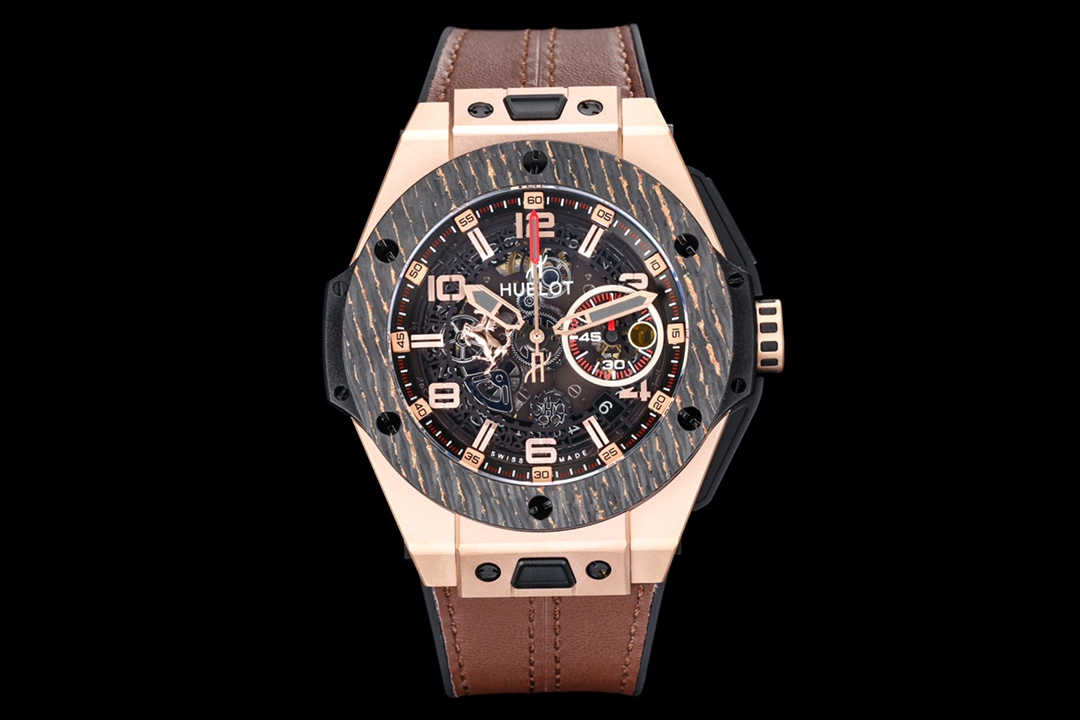 Hublot Big Bang Ferrari ~45mm 18K Rose Gold & Carbon Automatic Chronograph Watch (Caliber HUB1280)