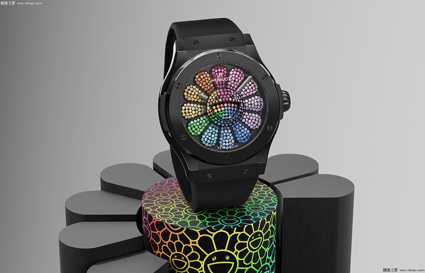 Hublot Big Bang Takashi Murakami ~42mm Ceramic & Multi-Colored Gem-Set Automatic Watch (Caliber HUB1112)