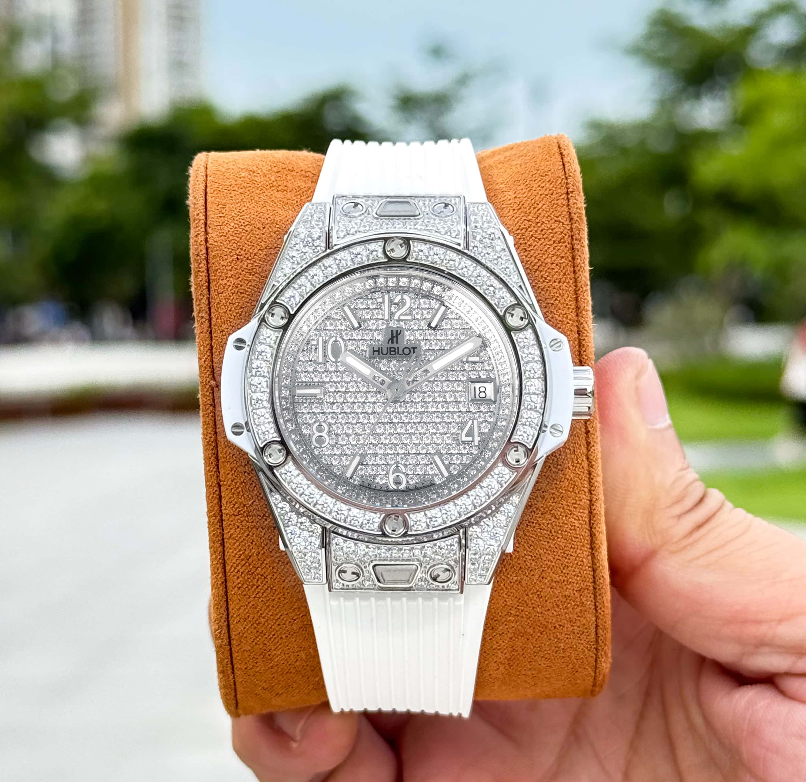 Hublot Big Bang ~42mm Titanium & Diamond-Set Automatic Watch (Caliber HUB4700)