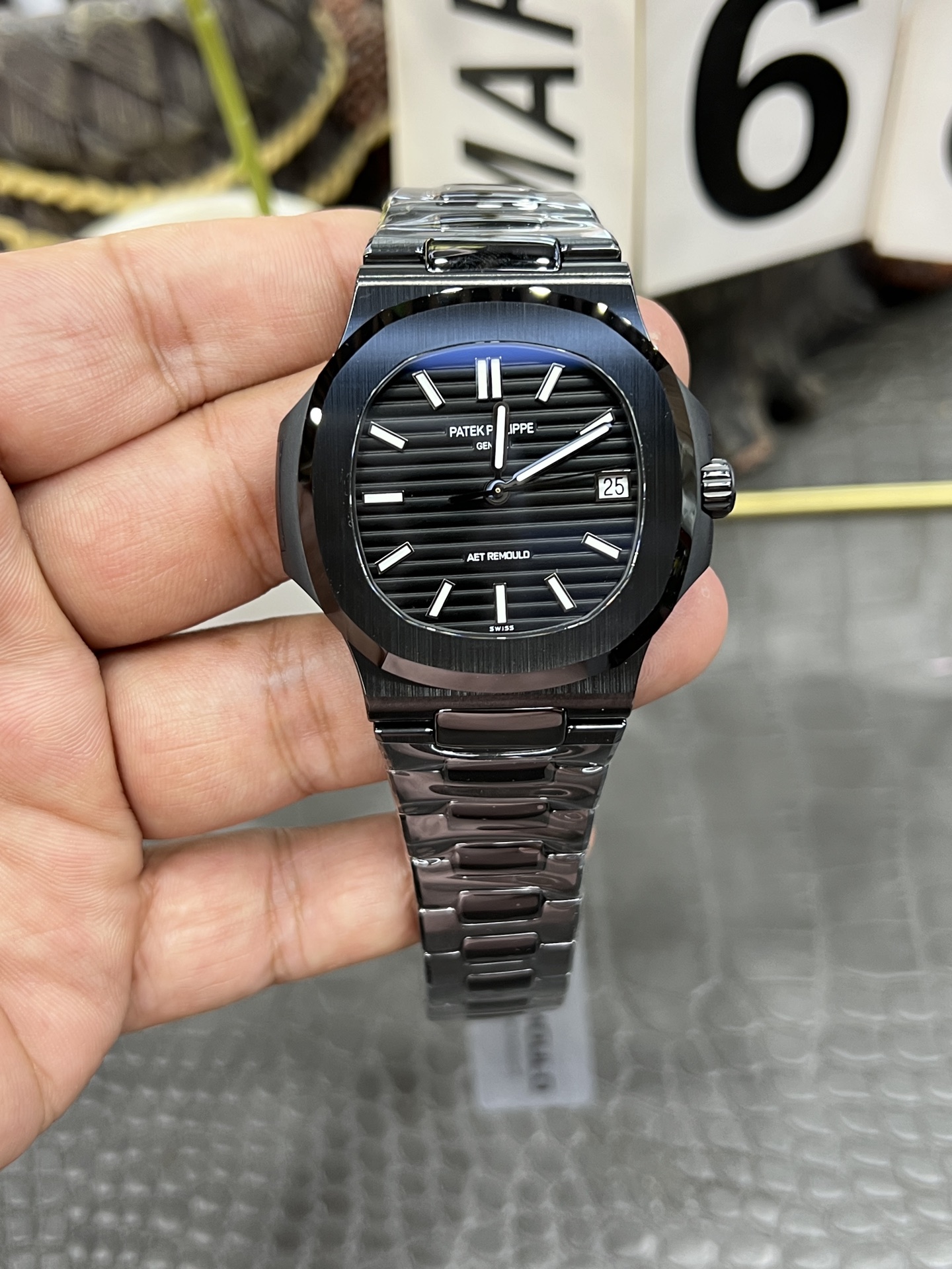 Patek Philippe Nautilus-Inspired ~40mm Black Ceramic Automatic Watch (Caliber 324 SC)