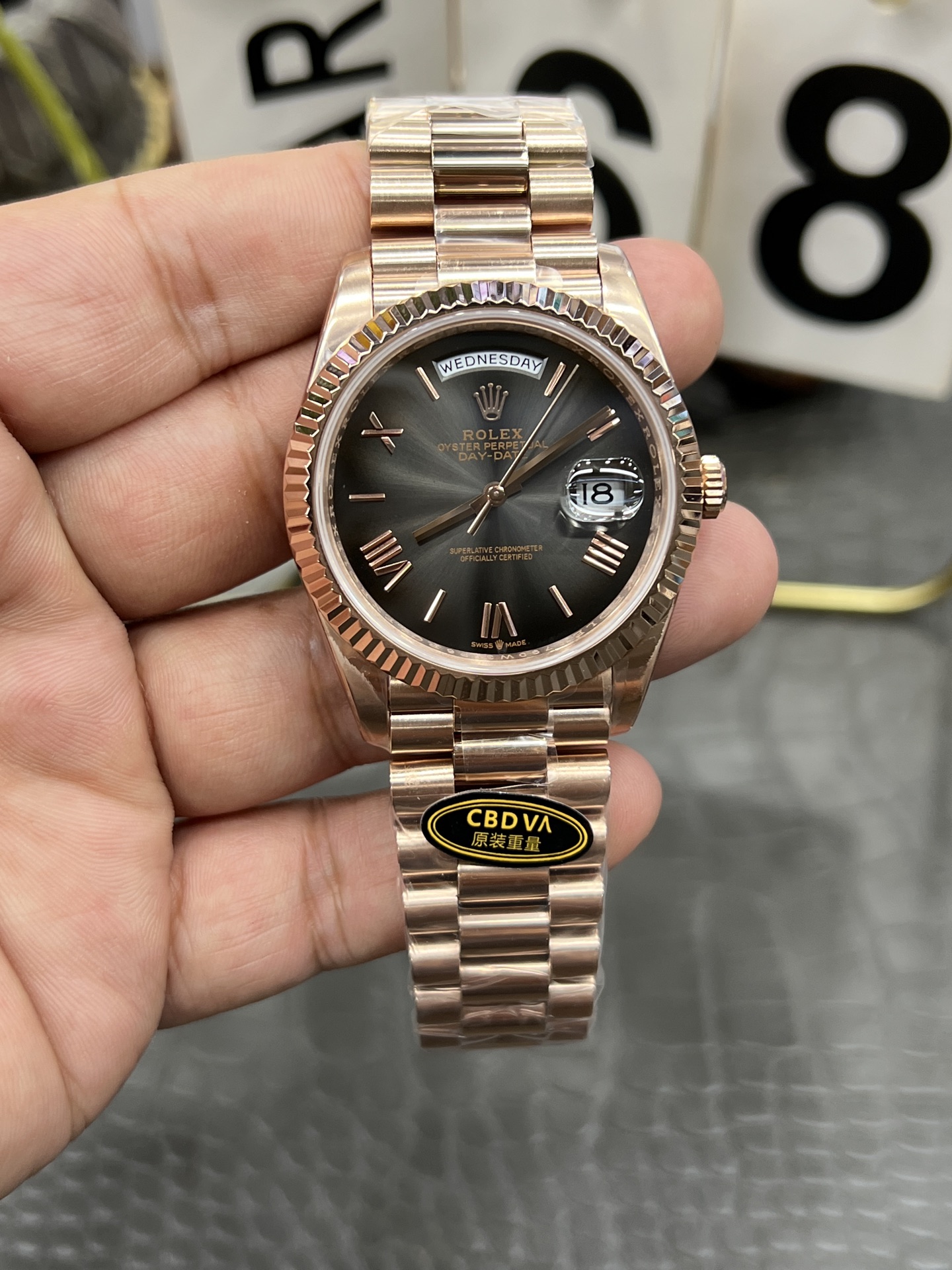 Rolex Day-Date ~40mm 18K Rose Gold Automatic Watch (Caliber 3255)