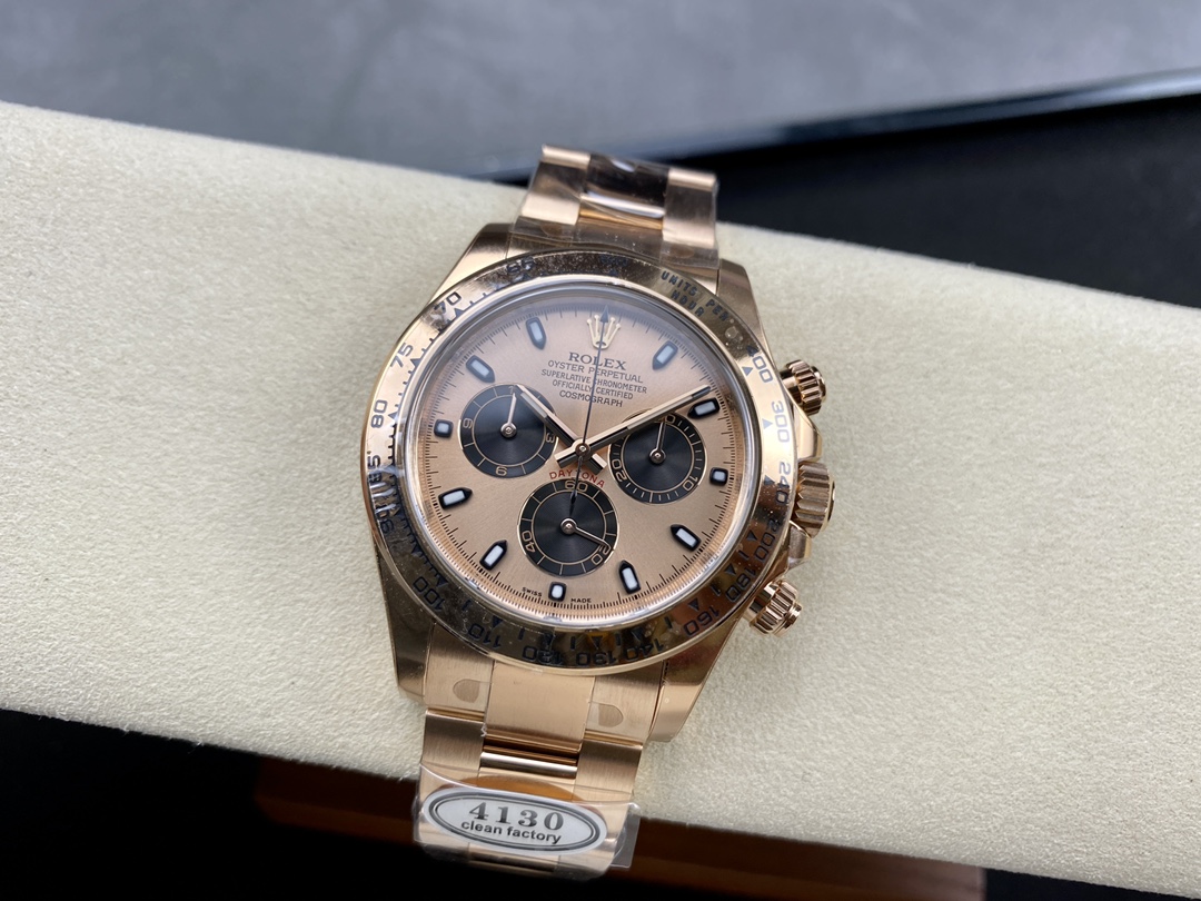 Rolex Daytona ~40mm 18K Rose Gold Automatic Chronograph Watch (Caliber 4130)