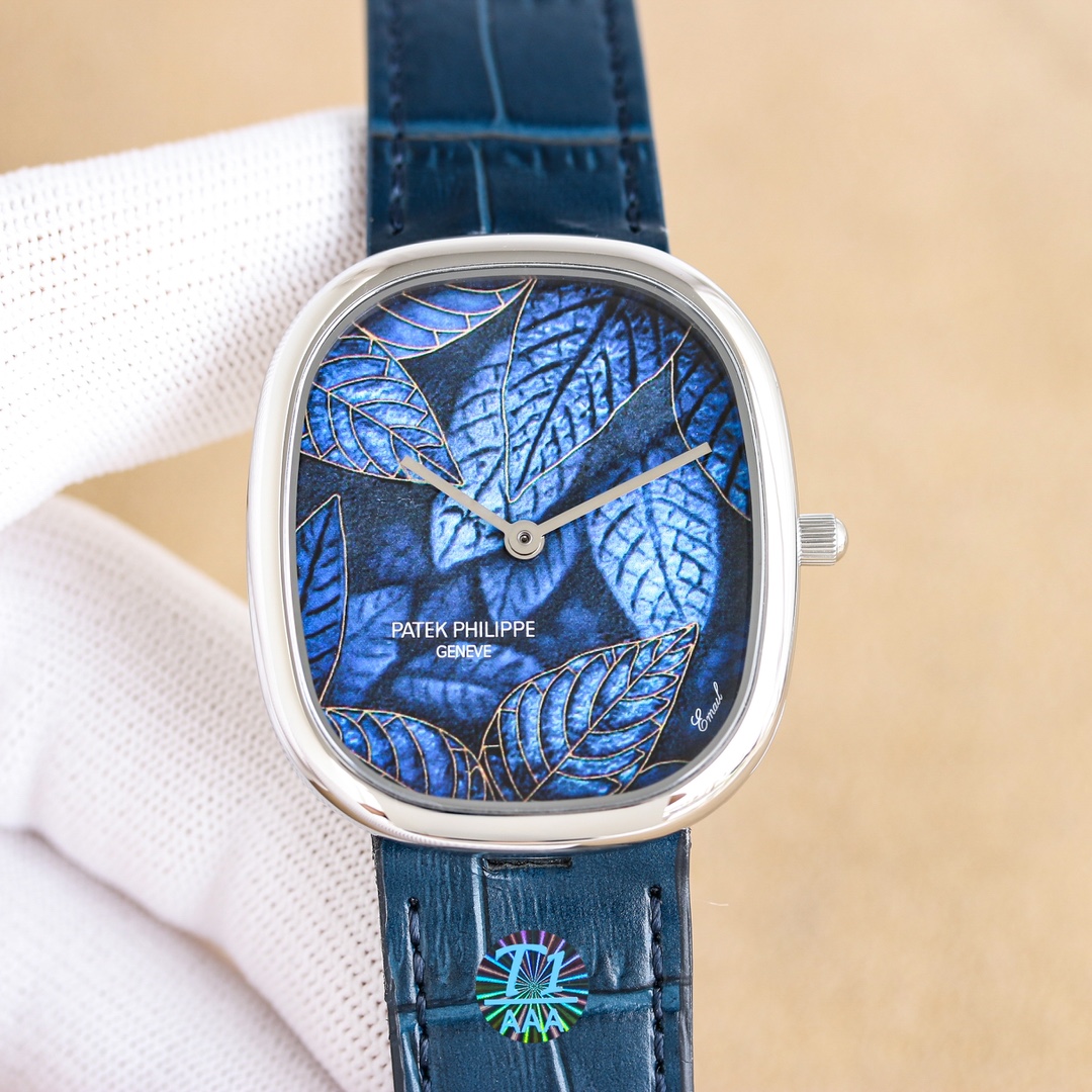 Patek Philippe Artistic Enamel ~34mm White Gold Manual Watch (Caliber 215)