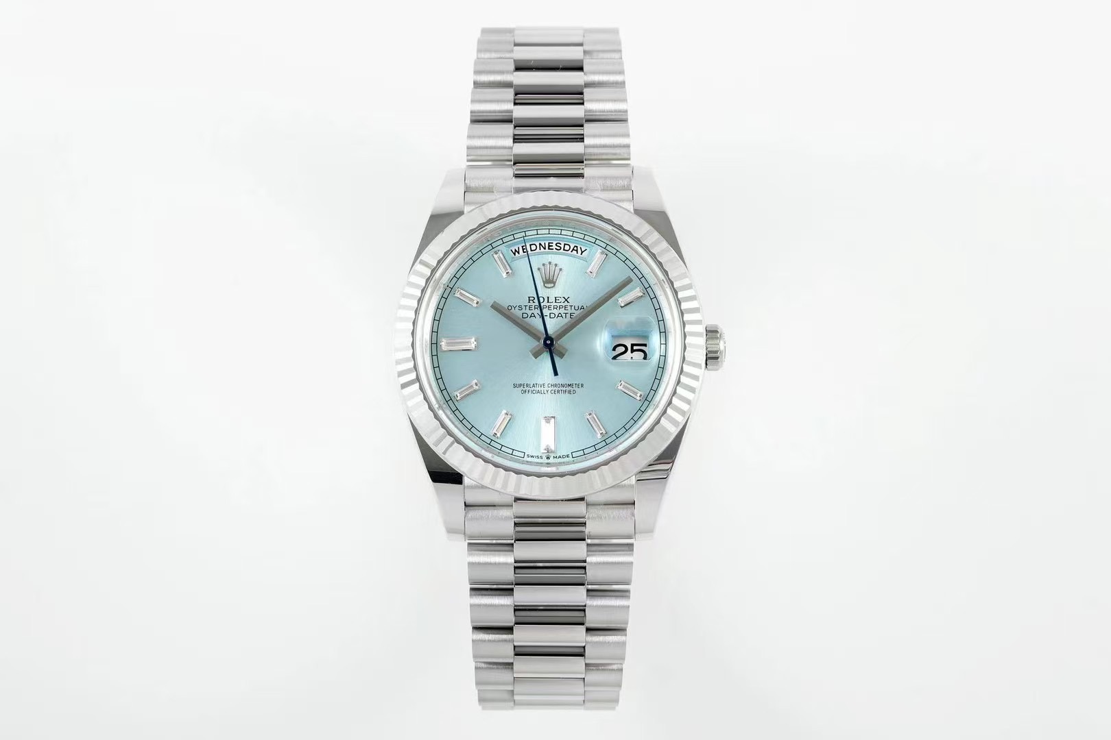 Rolex Day-Date 36mm 18K White Gold Automatic Watch (Caliber 3255)