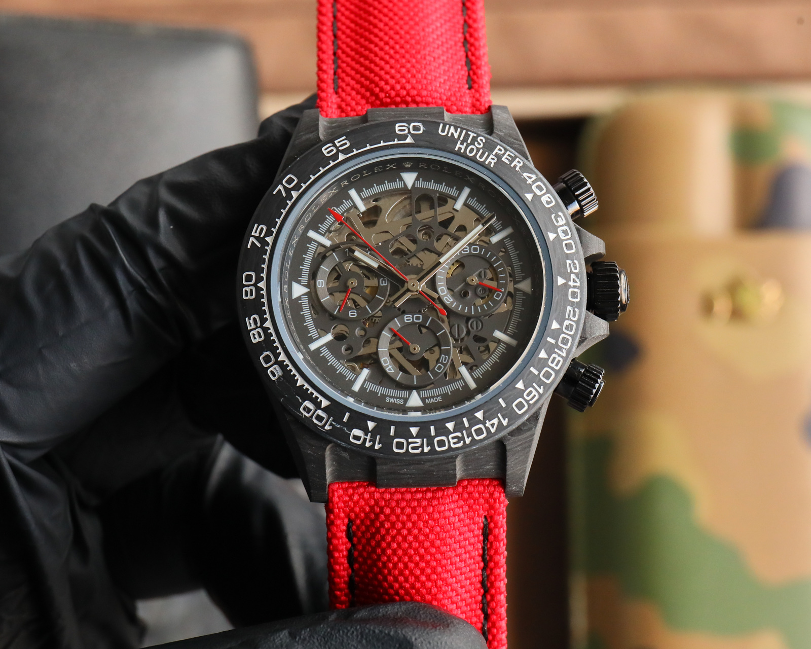 Rolex Cosmograph Daytona ~40mm Carbon Composite Automatic Chronograph Watch (Caliber 4130)