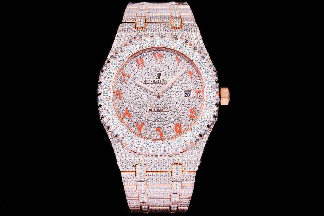 Audemars Piguet Royal Oak 41mm Rose Gold Diamond Automatic Watch