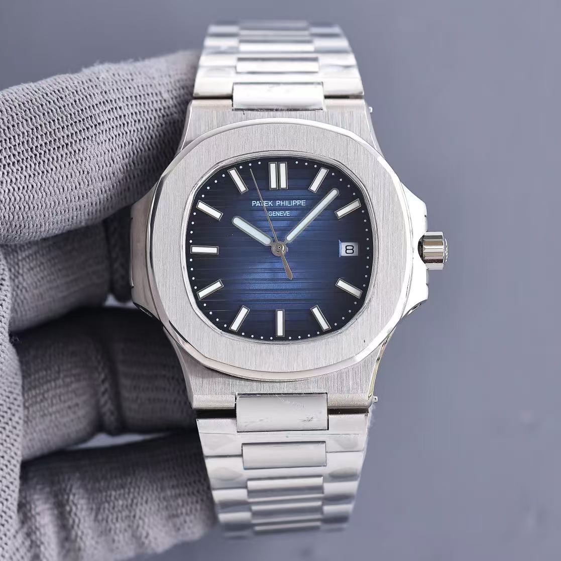 Patek Philippe Nautilus 40mm Watch with Blue Dial, Stainless Steel Case & Bracelet - Automatic Movement