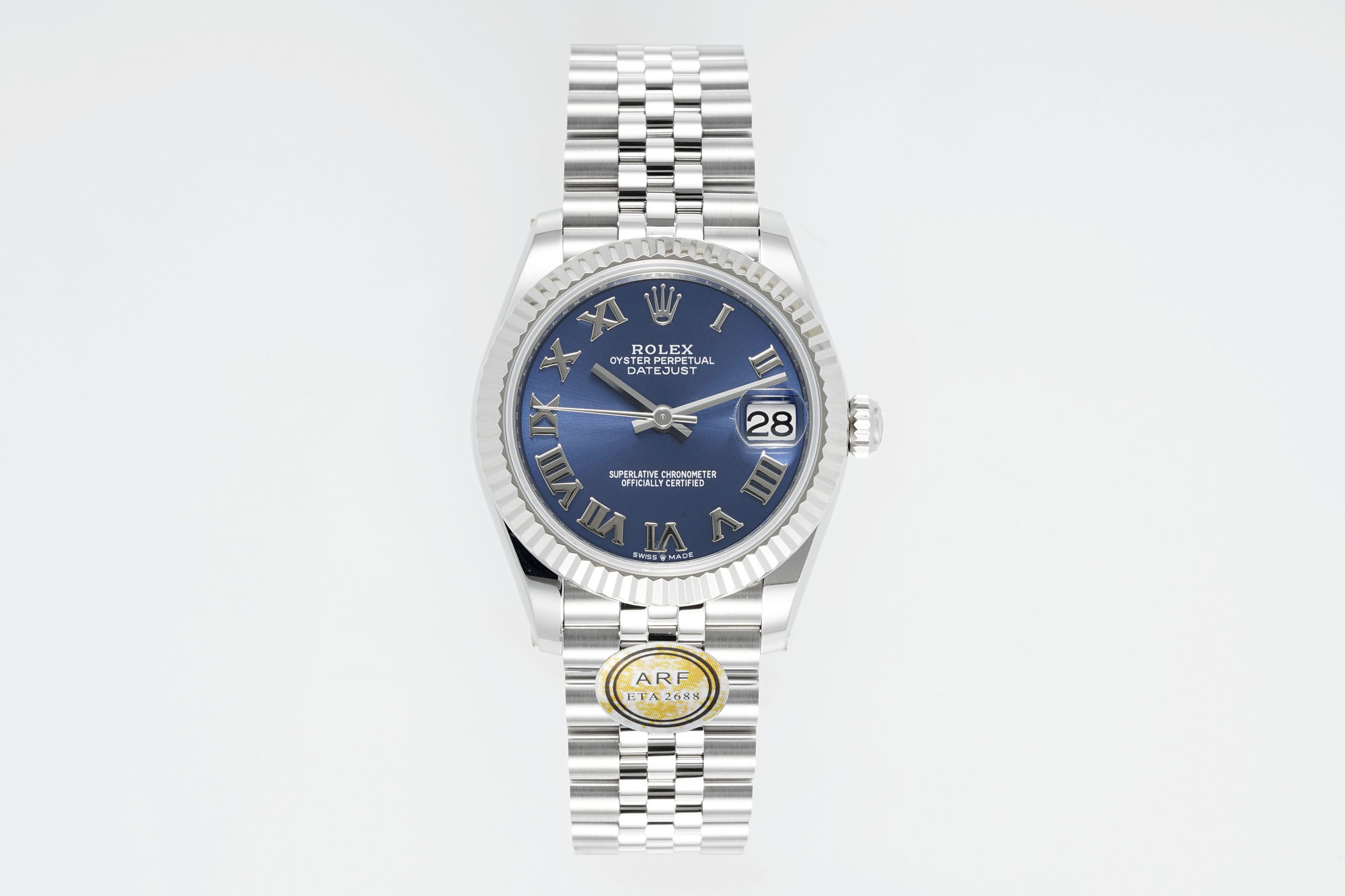 Rolex Datejust Blue Roman Dial Stainless Steel Watch, 31mm, ETA 2688 Movement
