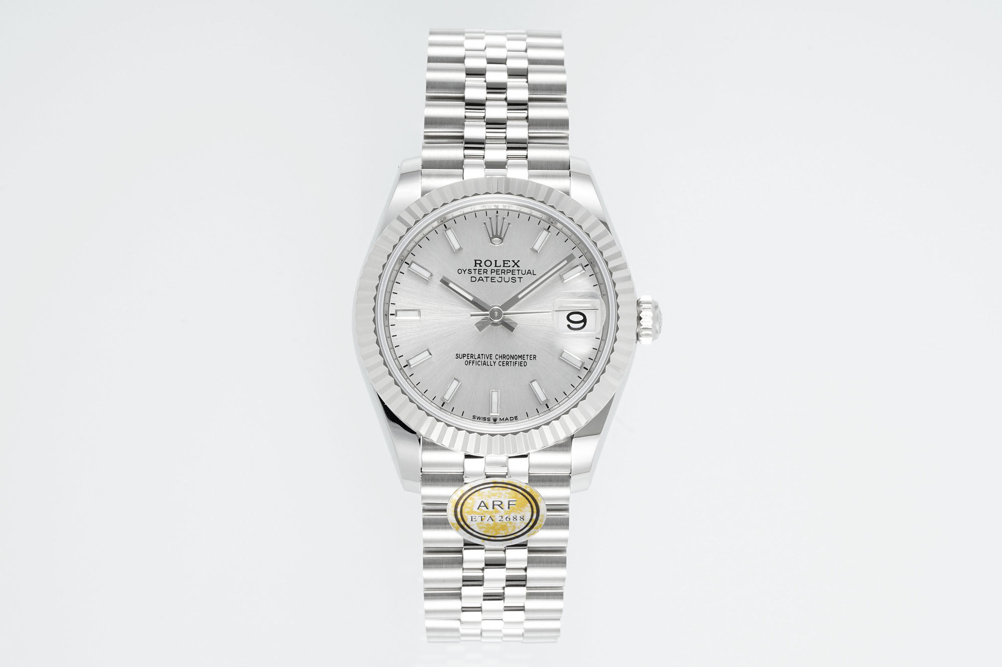 Rolex Datejust Silver Dial Stainless Steel Watch, 31mm, ETA 2688 Movement