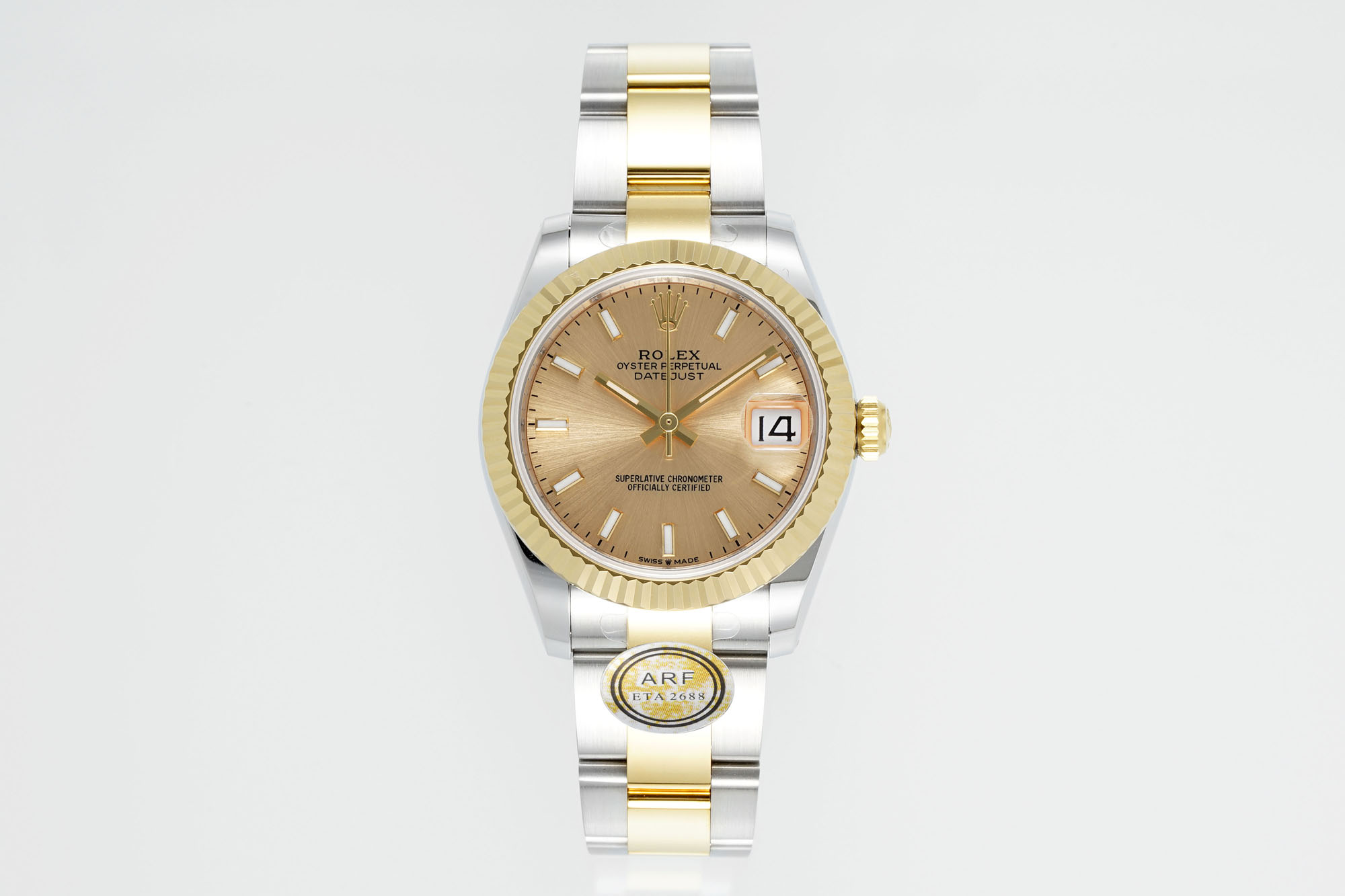 Rolex Datejust Champagne Dial Two - Tone Watch, 31mm, ETA 2688 Movement