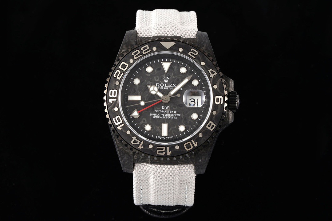 Rolex GMT - Master II Carbon Fiber Black Dial Watch, 40mm, Calibre 3285 Movement