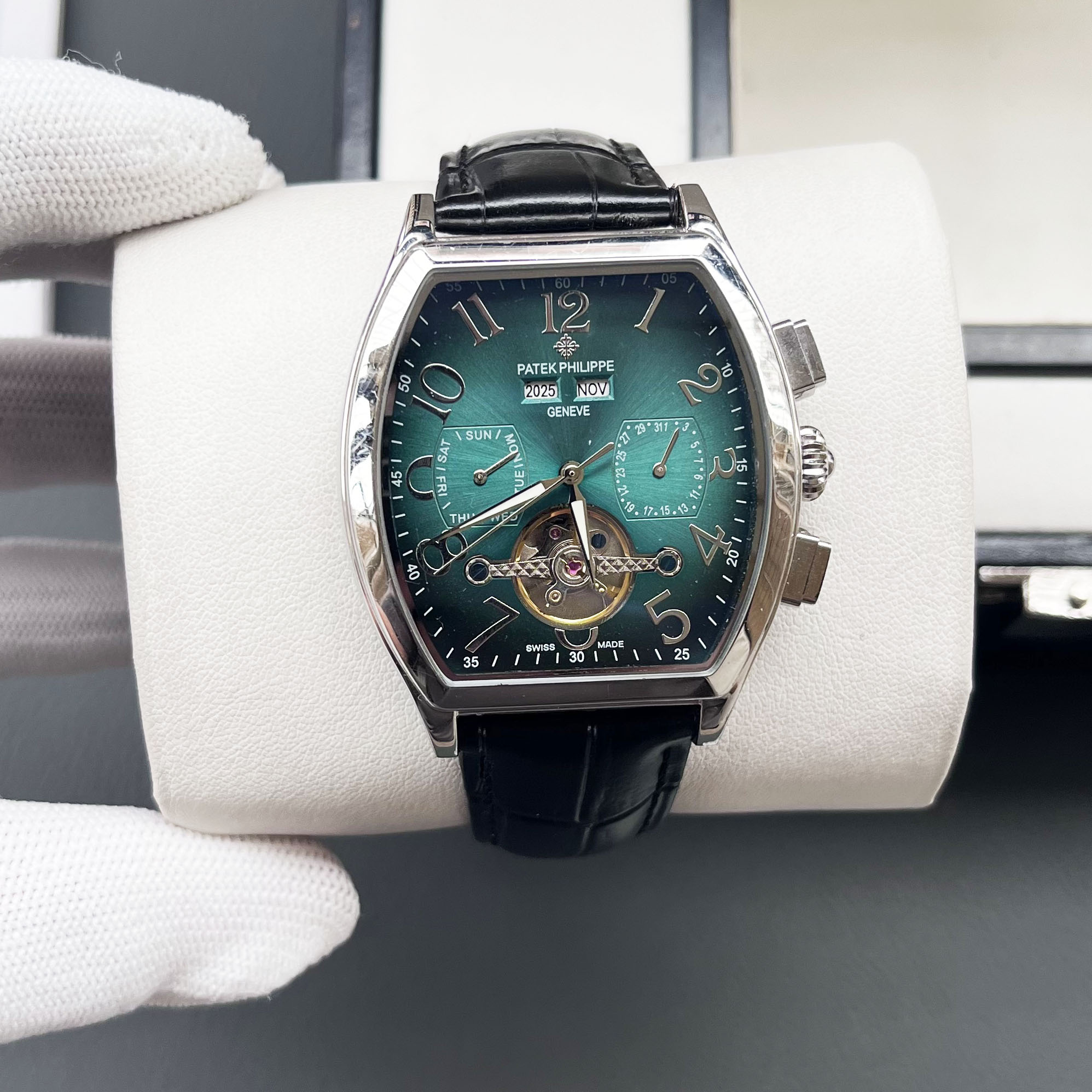Patek Philippe Perpetual Calendar Tourbillon Tonneau - Shaped Watch, 42mm, Automatic Movement