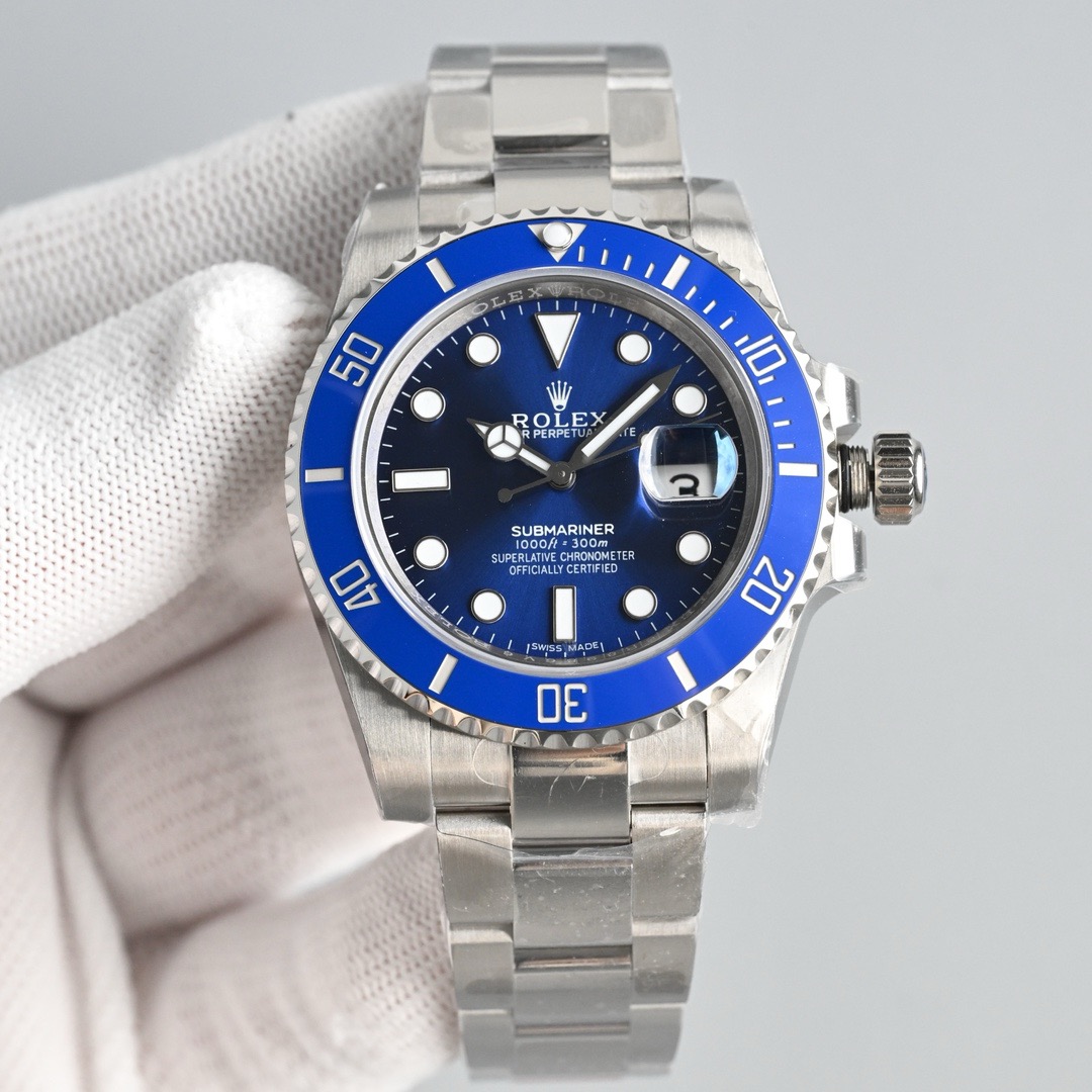 Rolex Submariner Blue Bezel Watch, 40mm, Calibre 3235 Movement