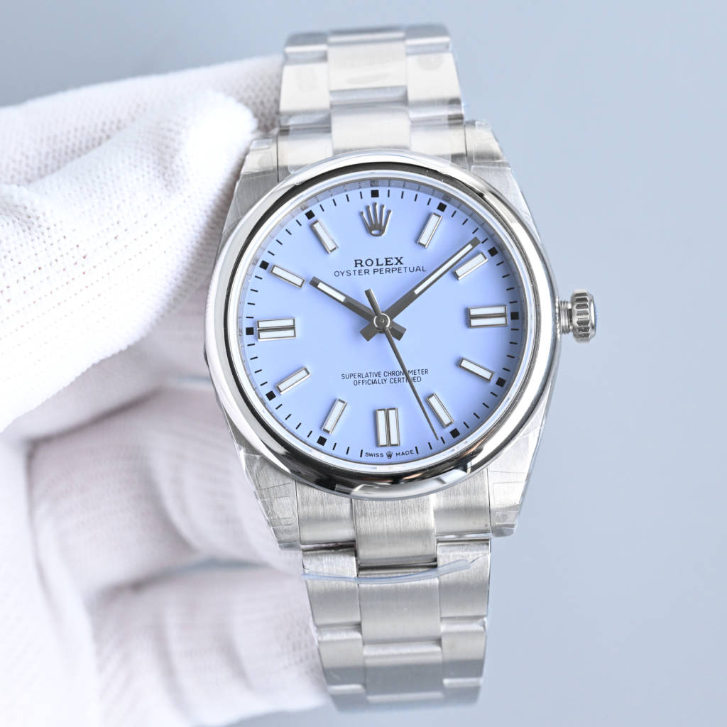 Rolex Oyster Perpetual Light Blue Dial Watch, 41mm, Calibre 3230 Movement