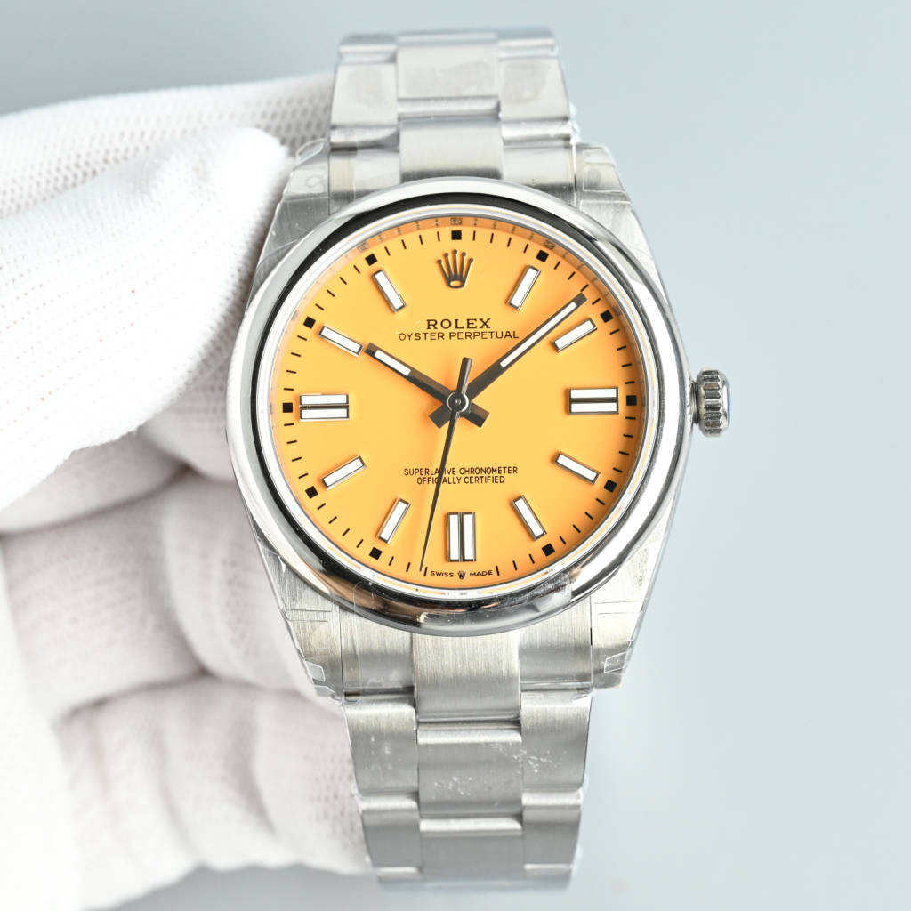 Rolex Oyster Perpetual Yellow Dial Watch, 41mm, Calibre 3230 Movement